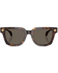 Versace - Square Emblem Sunglasses - Lyst