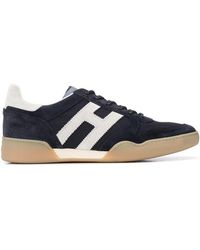 Hogan - Men's Shoes Suede Trainers Sneakers H357 - Lyst