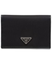 Prada - Re-Nylon Enamel-Triangle Logo Wallet - Lyst