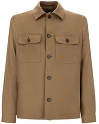 Corneliani - Flap-Pocket Button-Up Shirt Jacket - Lyst