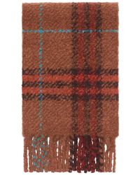 Burberry - Check Alpaca Wool Blend Bouclé Scarf - Lyst