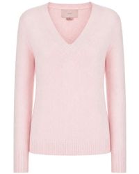 Vanisé - V-Neck Ribbed-Trim Sweater - Lyst