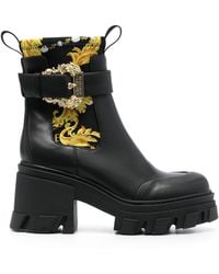 Versace - Sophie 85mm Decorative-buckle Boots - Lyst
