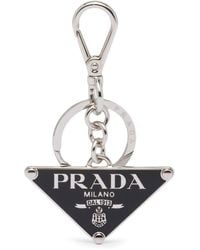 Prada - Logo-plaque Clasp-fastening Keyring - Lyst