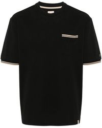 BOGGI - T-shirt rayé en coton à logo brodé - Lyst