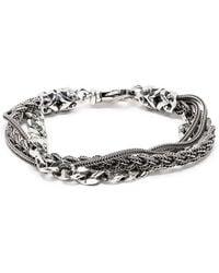 Emanuele Bicocchi - Braid And Chain Bracelet - Lyst