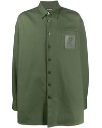 Raf Simons - Oversized Logo-patch Cotton Shirt - Lyst