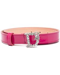 DSquared² - Patent-Finish Crystal-Embellished Belt - Lyst