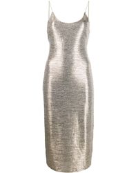 Alice + Olivia Delora Jurk - Metallic