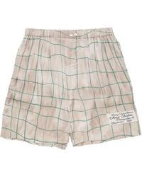 Acne Studios - Check-Pattern Shorts - Lyst