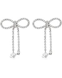 Blumarine - Rhinestone-Bow Earrings - Lyst