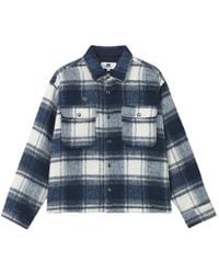 Chocoolate - Check-Pattern Flap-Pocket Shirt Jacket - Lyst