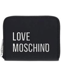 Love Moschino - Logo-Lettering Zip-Around Wallet - Lyst