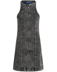 KARL LAGERFELD - Sleeveless Zip-Up Mini Dress - Lyst