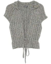 Susanne Bommer - Glitter-Effect Tie-Fastening Cardigan - Lyst