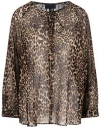 Nili Lotan - Leopard-Print Blouse - Lyst