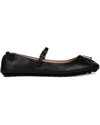 Fendi - Ff-Logo Buckle Bow-Detail Ballet Flats - Lyst