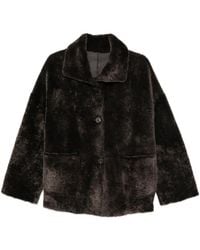 Arma - Button-Up Shearling Jacket - Lyst