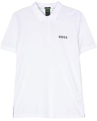 BOSS - Polo à logo en caoutchouc - Lyst