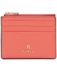 Furla - Camelia Textured Logo Card Case Wallet - Lyst