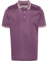 Canali - Contrasting Piqué Polo Shirt - Lyst