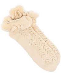 Valentino Garavani - Cotton Pompom Socks - Lyst