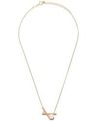 Tasaki - 18Kt Collection Line Balance Cross Pendant Akoya Pearl And Diamond Necklace - Lyst