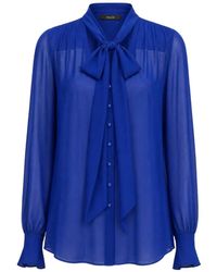 Toccin - Blouse Boutonnée Kaila À Col Noué - Lyst