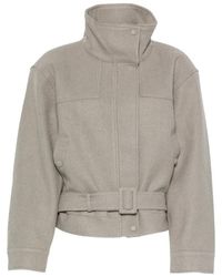 LA PISCINE - Belted High-Neck Bomber Jacket - Lyst