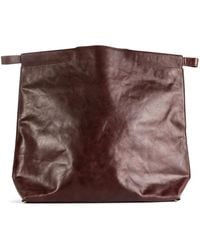 Bea Mombaers - Grained Leather Clutch Bag - Lyst