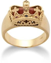 Dolce & Gabbana - Anillo Royal En Amarillo De 18 Quilates Y Jaspe Rojo - Lyst
