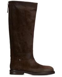 Poeve - Rear-Zip Knee-High Boots - Lyst