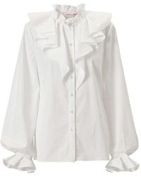 Carolina Herrera - Ruffle Blouse - Lyst