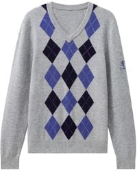 Pringle of Scotland - Argyle V-Neck Sweater - Lyst