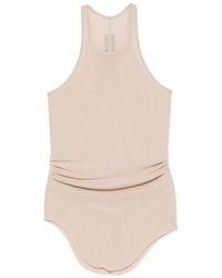 Rick Owens - Ribbed Curved-Hem Top - Lyst
