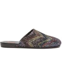 Missoni - Sequined Flat Mules - Lyst