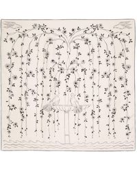 Lanvin - Doves And Gardens Silk Scarf - Lyst