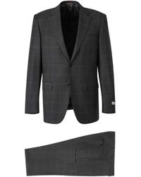 Canali - Check-Pattern Single-Breasted Suit - Lyst