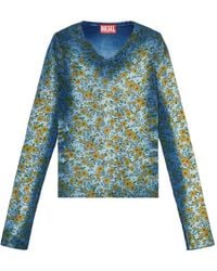DIESEL - M-Ege Floral-Print T-Shirt - Lyst