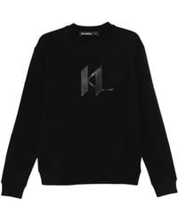 KARL LAGERFELD - Logo-Print Crew-Neck Sweatshirt - Lyst