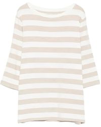 Majestic Filatures - Striped Boat-Neck T-Shirt - Lyst