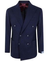 Barba Napoli - Blazer Bactive À Carreaux Et Boutonnière Croisée - Lyst