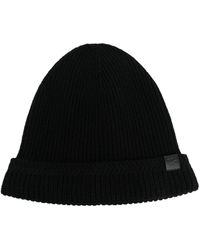 Tom Ford - Logo-patch Ribbed Beanie - Lyst