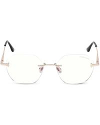 Tom Ford - Rimless Geometric-Frame Glasses - Lyst