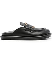 Moncler - Bell Leather Mules - Lyst