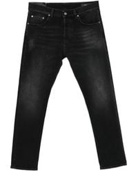Dondup - Distressed Logo-Patch Jeans - Lyst