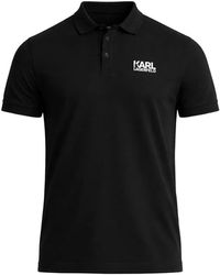 KARL LAGERFELD - Logo-Print Polo Shirt - Lyst