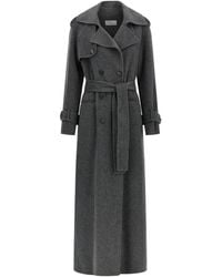 GIUSEPPE DI MORABITO - Belted Double-Breasted Wool Coat - Lyst