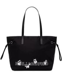 KARL LAGERFELD - Logo-Print Tote Bag - Lyst