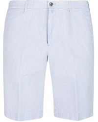 PT Torino - Striped Cotton Shorts - Lyst